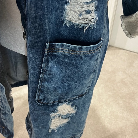 Distressed Denim Jacket - Picture 6 of 8